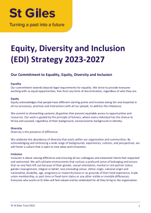 公平、多样性和包容性 (EDI) 战略 2023-2027